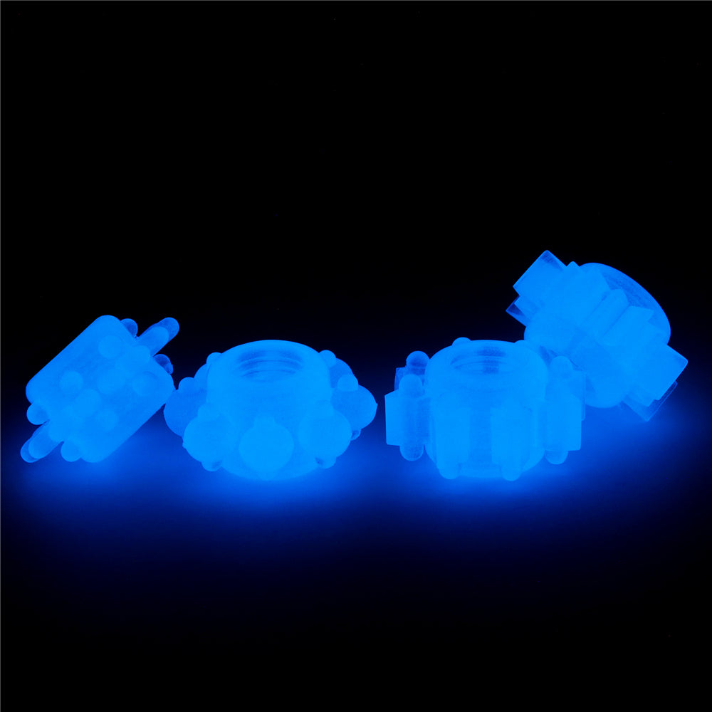 Lovetoy Lumino Play Penis Ring Set (4 Piece)