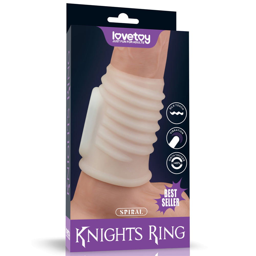Lovetoy Spiral Knights Open Ended Vibrating Penis Sleeve