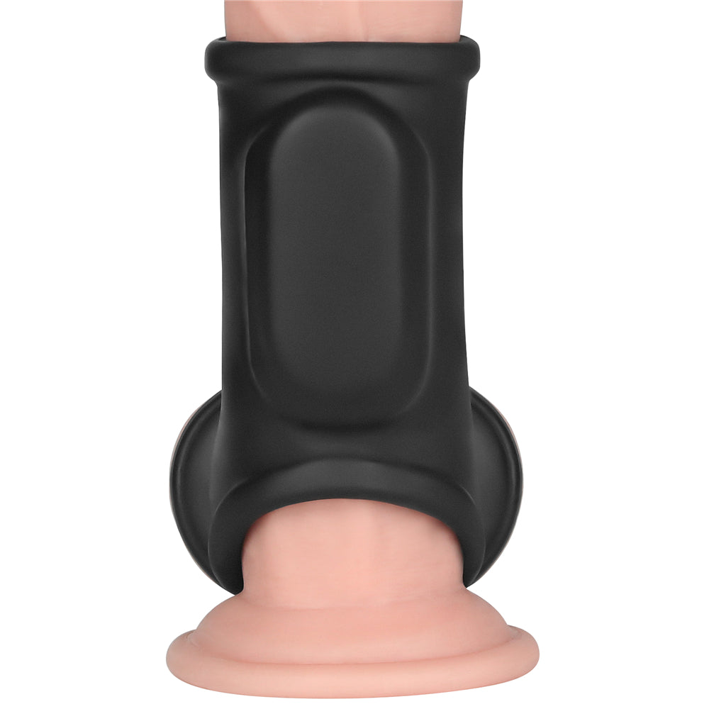 Lovetoy Vibrating Silk Knights Ring with Scrotum Sleeve