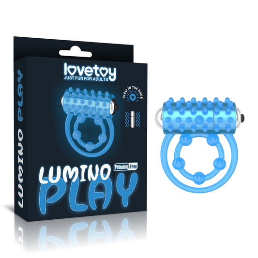 Lovetoy Lumino Play Glow in the Dark Vibrating Double Penis Ring