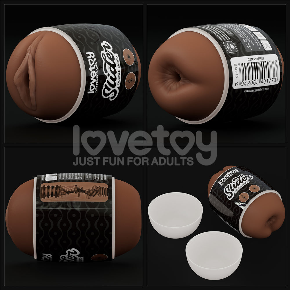 Lovetoy Slider Double-Ended Masturbator Vagina and Anus