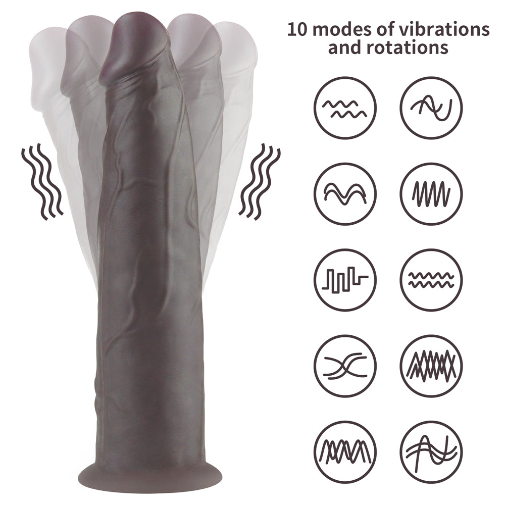 Lovetoy Remote Control Rechargeable Dual Layered Silicone Rotating Dildo 9 inch