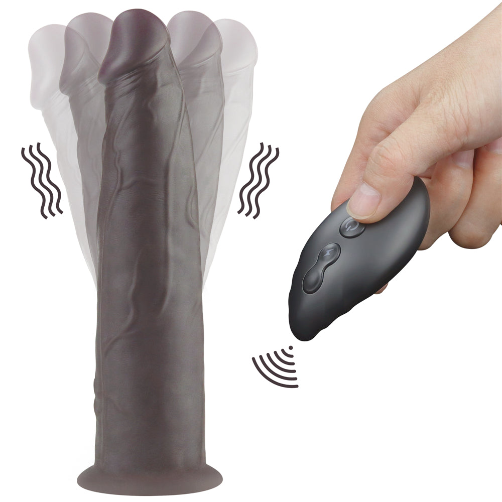 Lovetoy Remote Control Rechargeable Dual Layered Silicone Rotating Dildo 9 inch