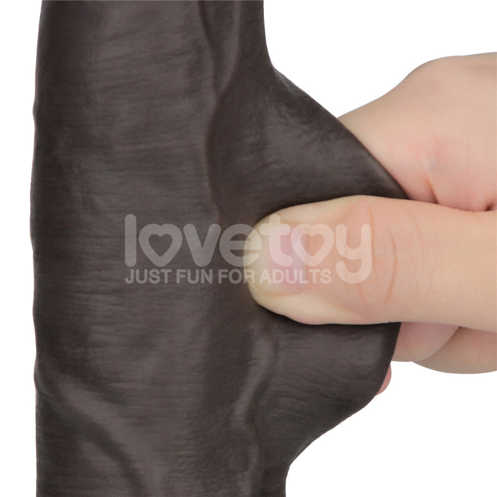Lovetoy Remote Control Rechargeable Vibrating Sliding Skin Pro II Silicone Dildo 9 inch