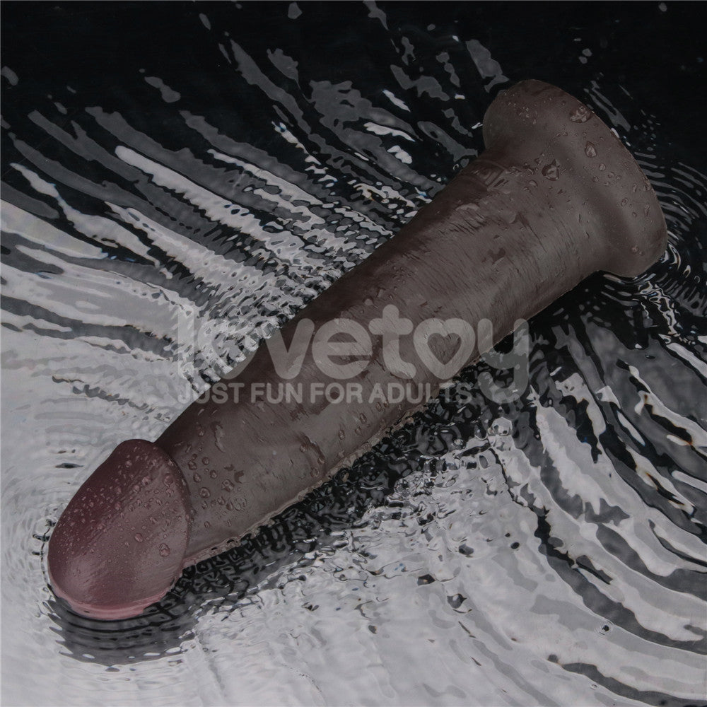 Lovetoy Remote Control Rechargeable Vibrating Sliding Skin Pro II Silicone Dildo 9 inch