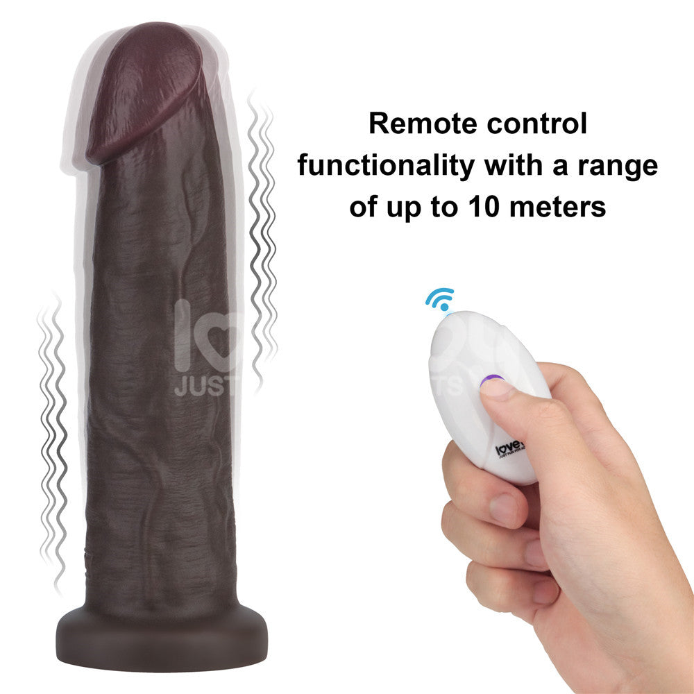 Lovetoy Remote Control Rechargeable Vibrating Sliding Skin Pro II Silicone Dildo 9 inch