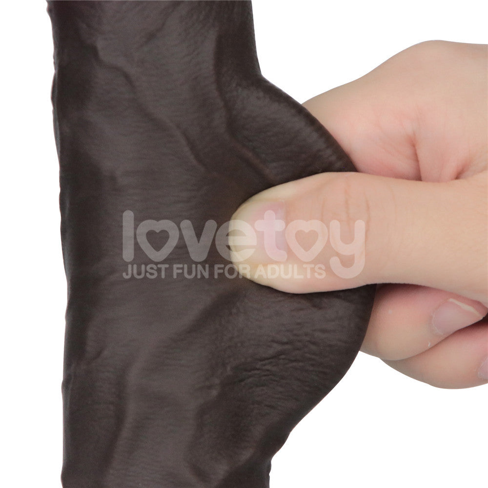 Lovetoy Remote Control Rechargeable Vibrating Sliding Skin Pro II Silicone Dildo 10 inch