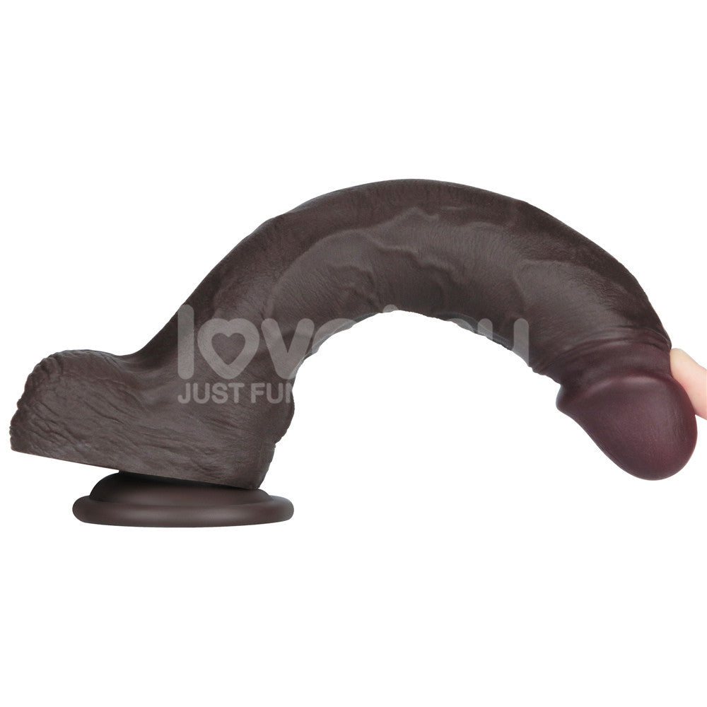 Lovetoy Remote Control Rechargeable Vibrating Sliding Skin Pro II Silicone Dildo 10 inch