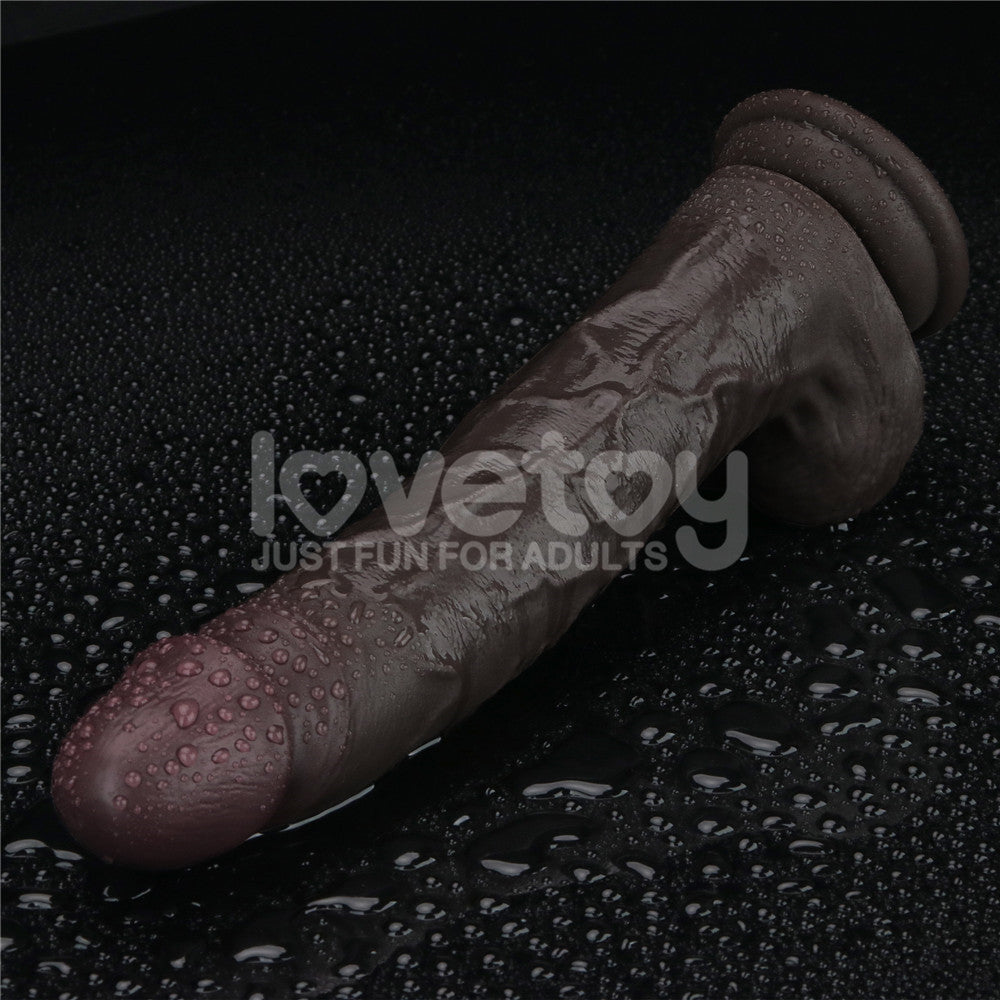 Lovetoy Remote Control Rechargeable Vibrating Sliding Skin Pro II Silicone Dildo 10 inch