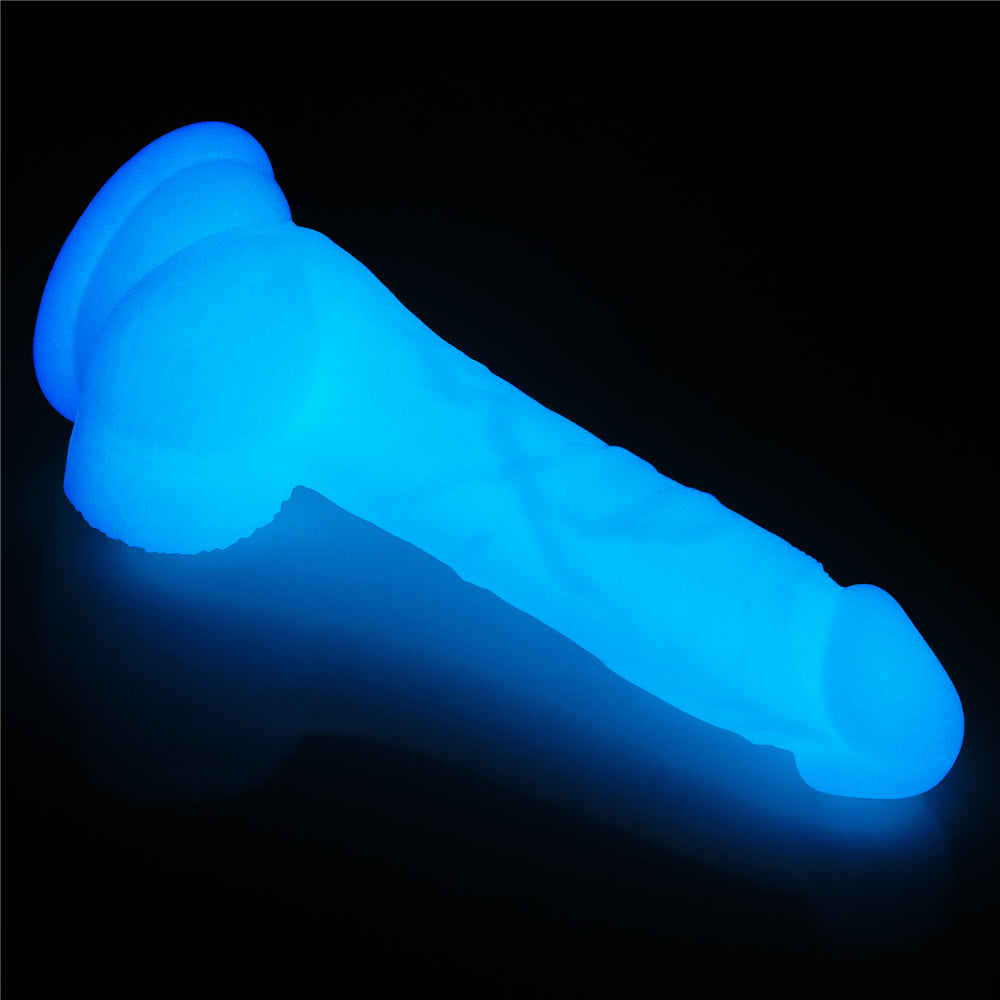 Lovetoy Lumino Play Glow in the Dark Silicone Dildo 7 inch