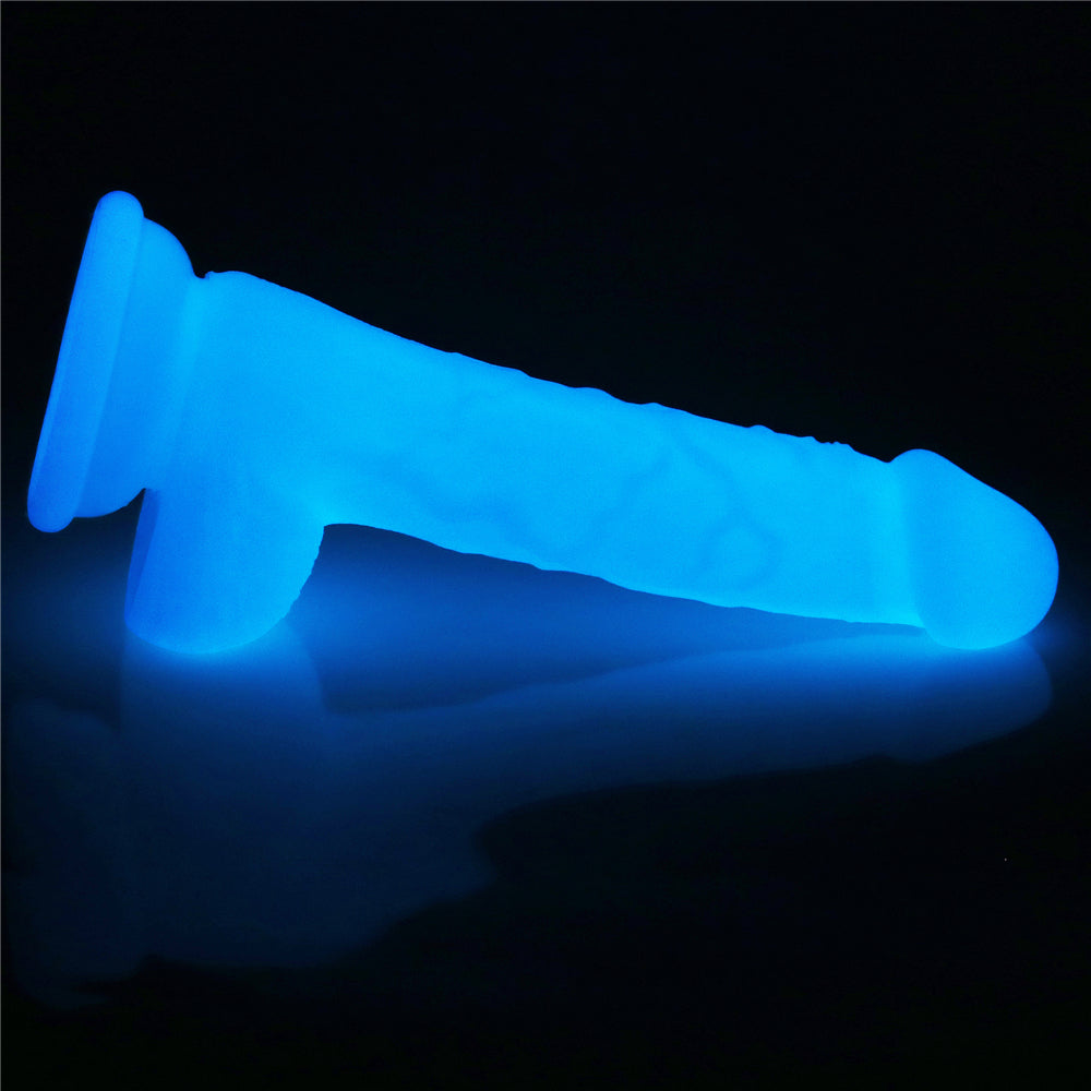 Lovetoy Lumino Play Glow in the Dark Silicone Dildo 7 inch