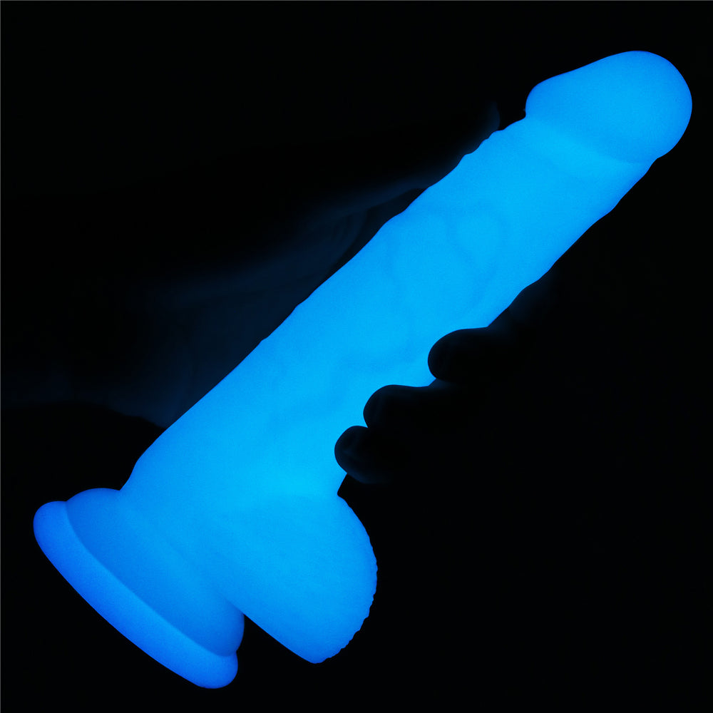 Lovetoy Lumino Play Glow in the Dark Silicone Dildo 7 inch