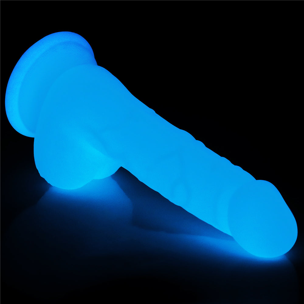 Lovetoy Lumino Play Glow in the Dark Silicone Dildo 7 inch
