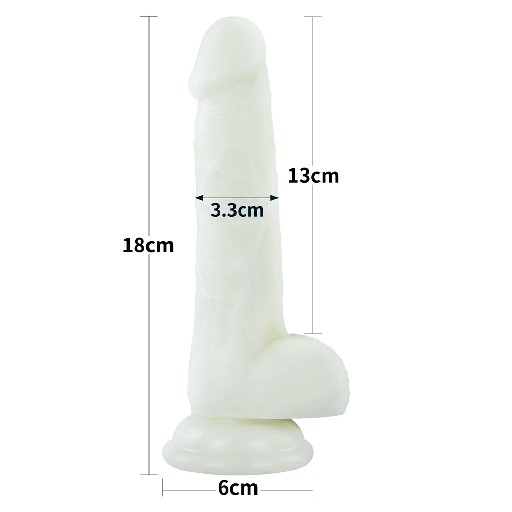 Lovetoy Lumino Play Glow in the Dark Silicone Dildo 7 inch