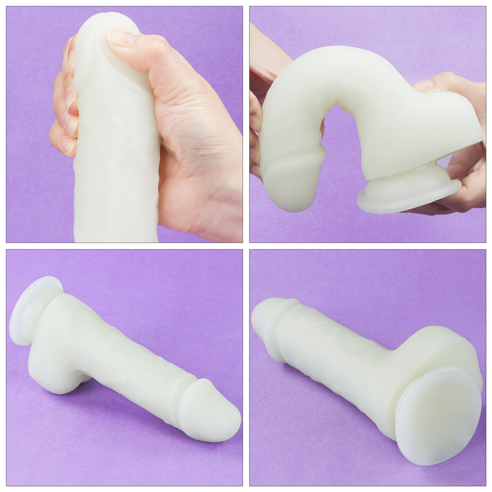 Lovetoy Lumino Play Glow in the Dark Silicone Dildo 7.5 inch
