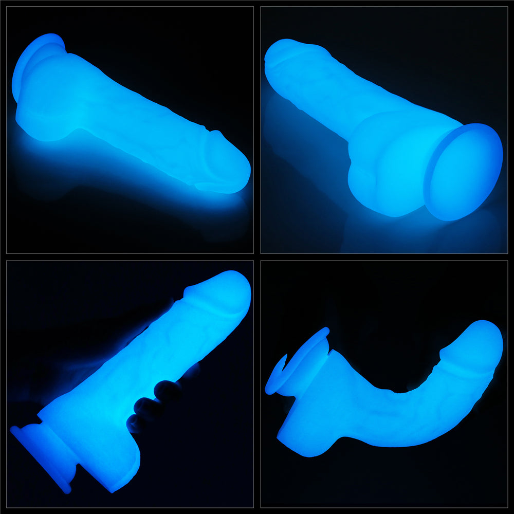 Lovetoy Lumino Play Glow in the Dark Silicone Dildo 7.5 inch