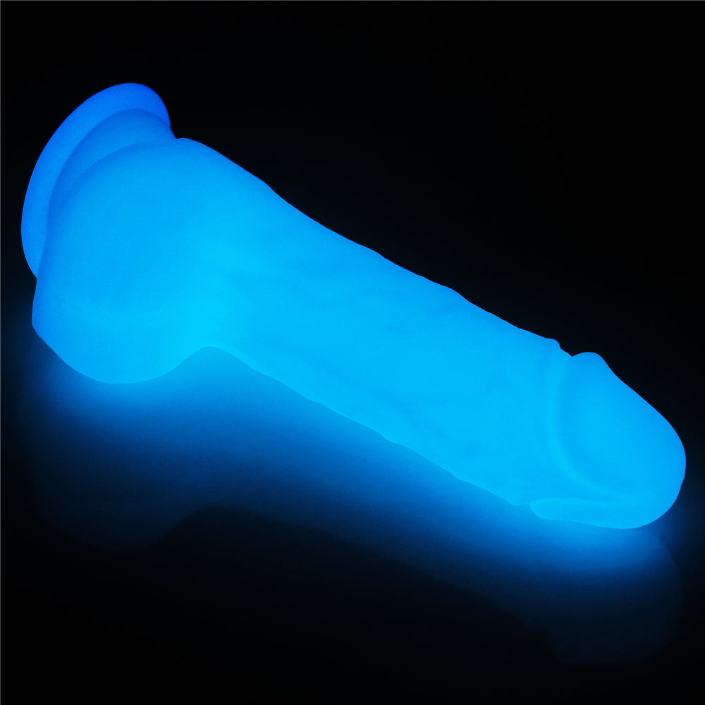 Lovetoy Lumino Play Glow in the Dark Silicone Dildo 7.5 inch