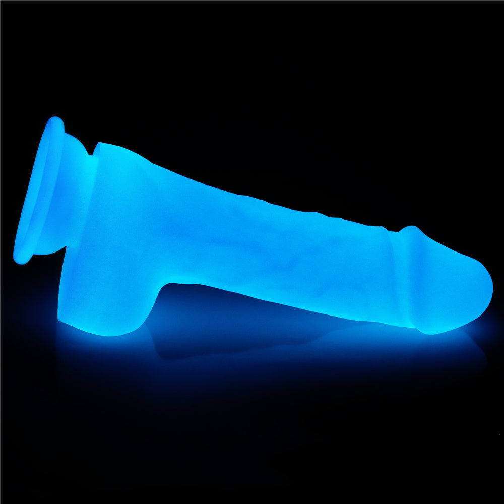 Lovetoy Lumino Play Glow in the Dark Silicone Dildo 7.5 inch