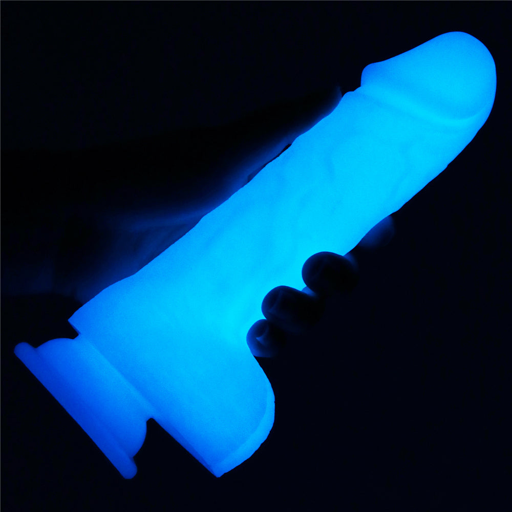 Lovetoy Lumino Play Glow in the Dark Silicone Dildo 7.5 inch