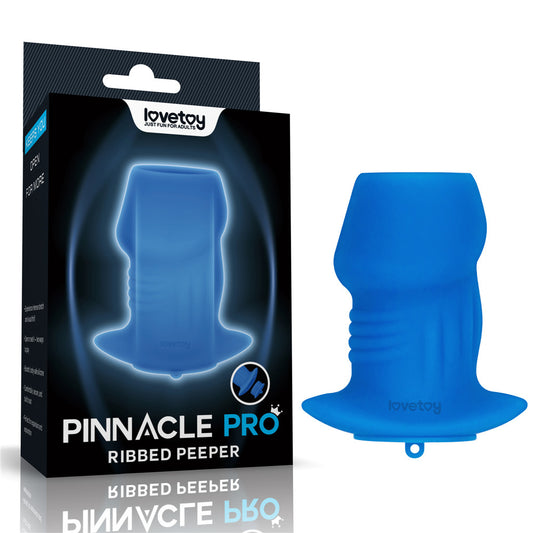 Lovetoy Pinnacle Pro Ribbed Peeper Hollow Silicone Anal Dilator with Plug