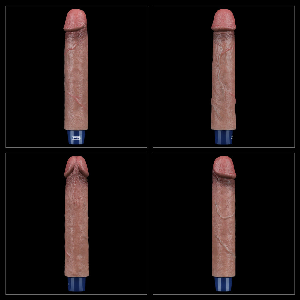 Lovetoy Real Softee Rechargeable Silicone Vibrating Dildo 9 inch