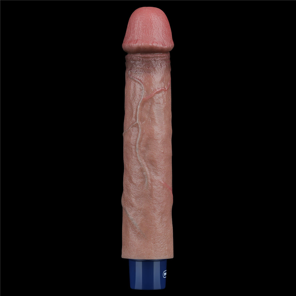 Lovetoy Real Softee Rechargeable Silicone Vibrating Dildo 9 inch