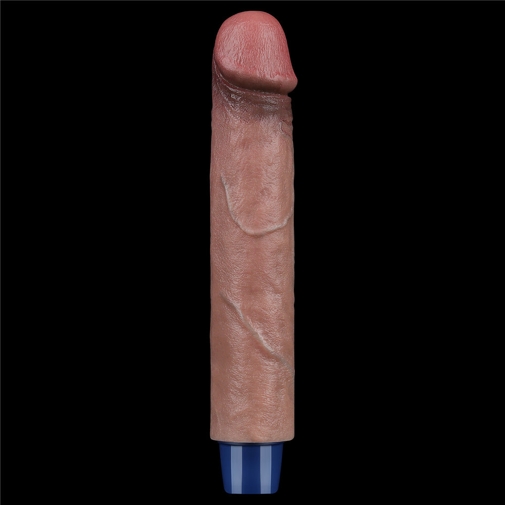 Lovetoy Real Softee Rechargeable Silicone Vibrating Dildo 9 inch