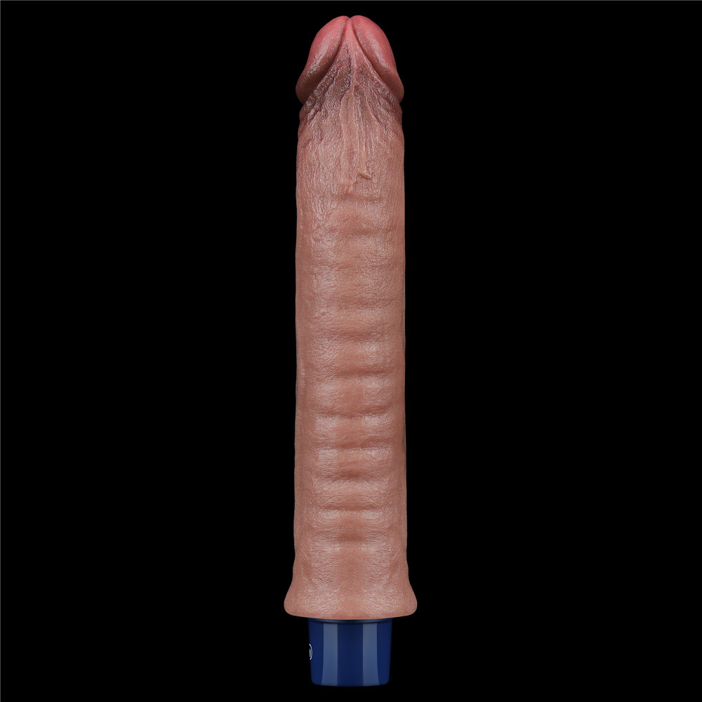 Lovetoy Real Softee Rechargeable Silicone Vibrating Dildo 9.5 inch