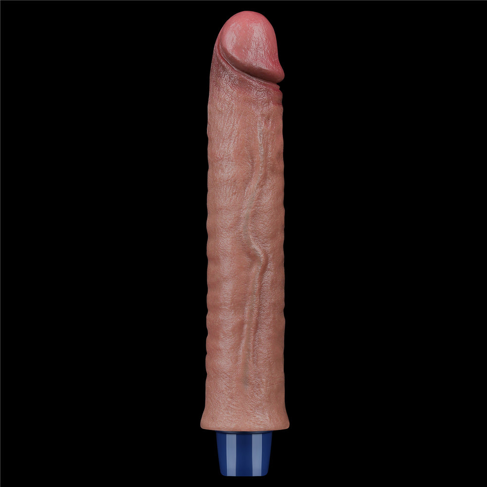 Lovetoy Real Softee Rechargeable Silicone Vibrating Dildo 9.5 inch
