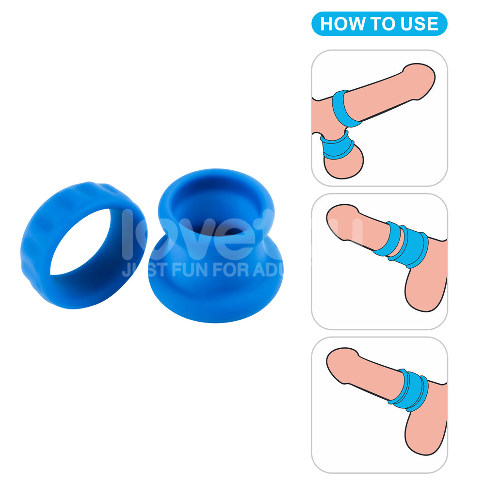 Lovetoy Pinnacle Pro Twin Flex Stretcher (2 Piece) - Penis Ring & Ball Stretcher