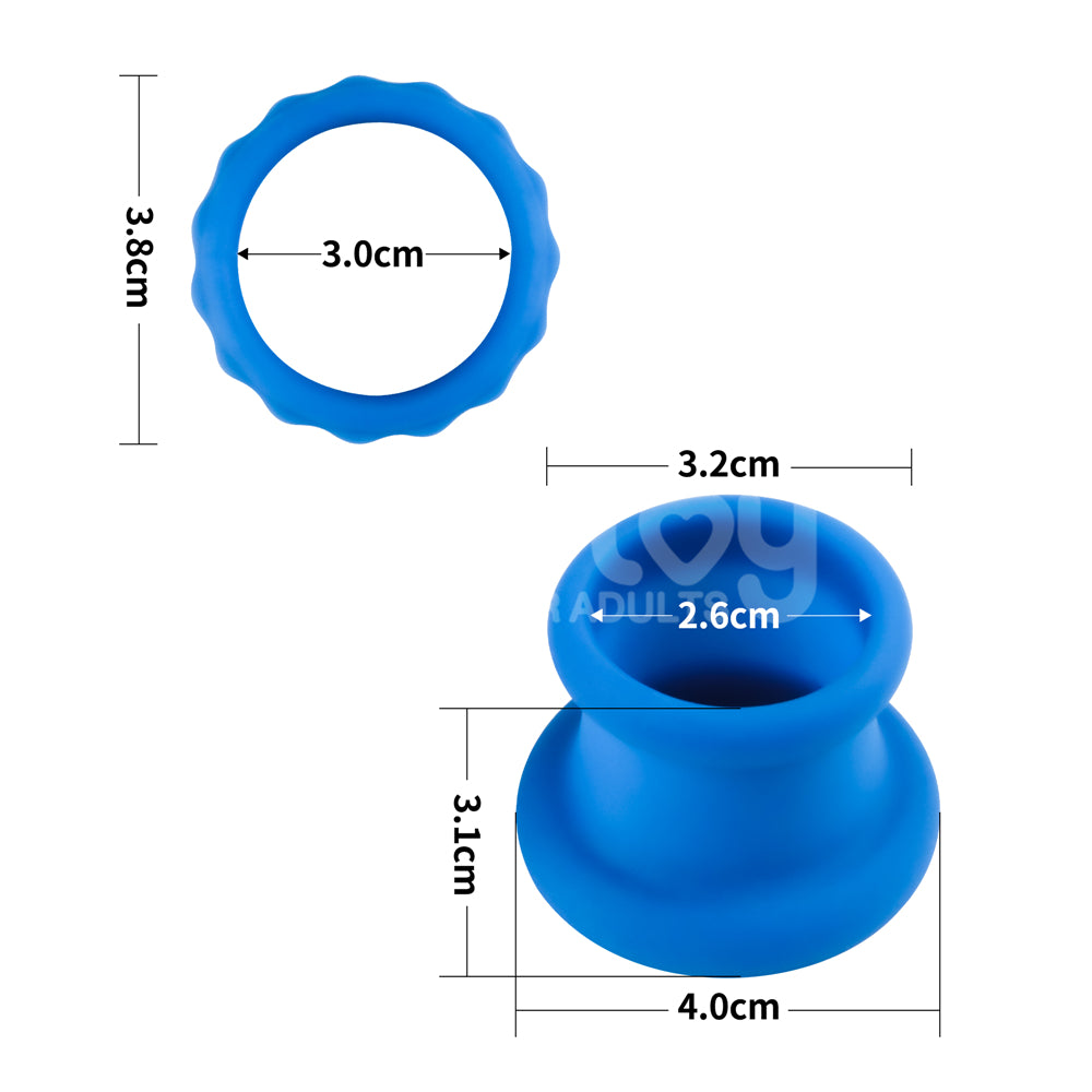 Lovetoy Pinnacle Pro Twin Flex Stretcher (2 Piece) - Penis Ring & Ball Stretcher