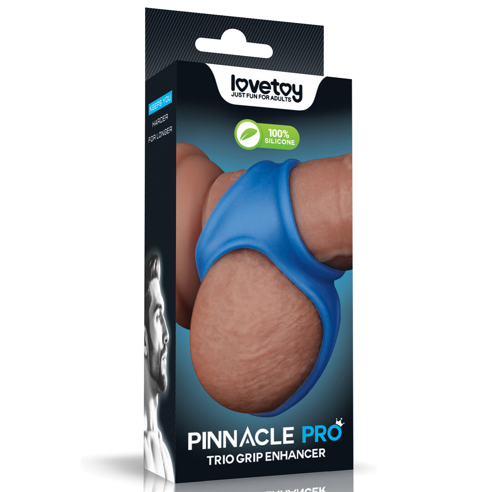 Lovetoy Pinnacle Pro Trio Grip Enhancer Sleeve - Penis & Ball Divider