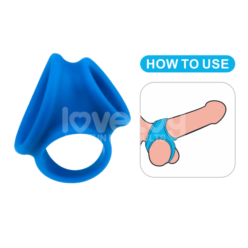Lovetoy Pinnacle Pro Trio Grip Enhancer Sleeve - Penis & Ball Divider