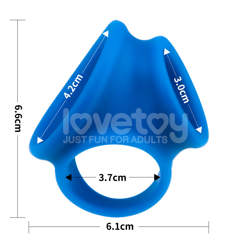 Lovetoy Pinnacle Pro Trio Grip Enhancer Sleeve - Penis & Ball Divider