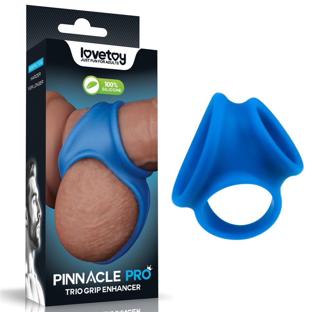Lovetoy Pinnacle Pro Trio Grip Enhancer Sleeve - Penis & Ball Divider