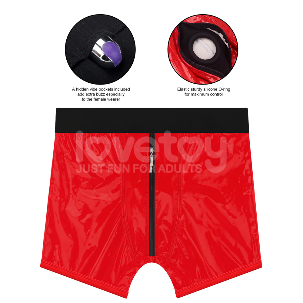 Lovetoy Unisex Chic Strap On Harness Boxer Shorts