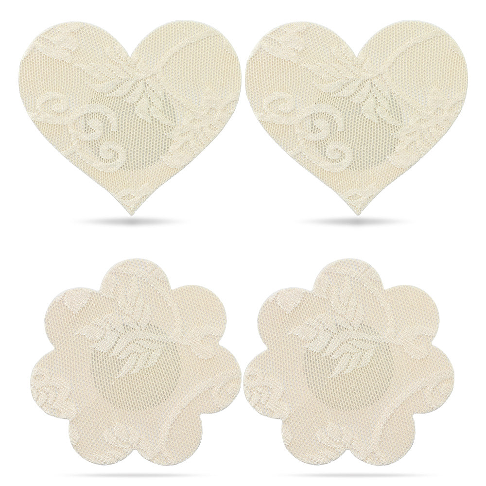 Lovetoy Lace Heart and Flower Nipple Pasties (2 Pack)