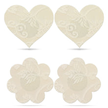 Load image into Gallery viewer, Lovetoy Lace Heart and Flower Nipple Pasties (2 Pack)