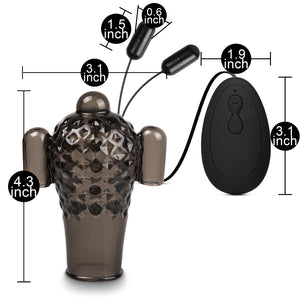 2 Bullet Penis Head Vibrator II with Remote, 20 Function
