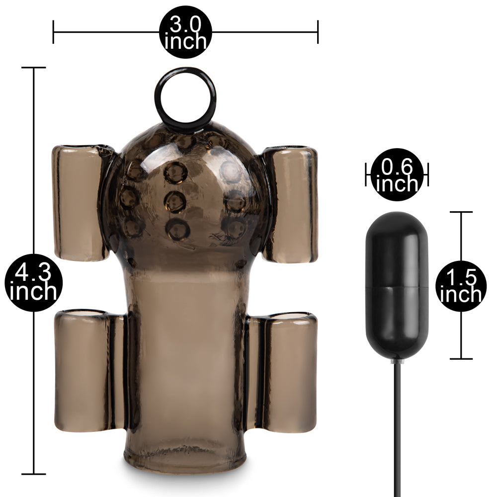 USB Powered 5 Bullet Penis Head Vibrator with Remote, 20 Function honeypleasures USB Powered 5 Bullet Penis Head Vibrator with Remote, 20 Function honeypleasures