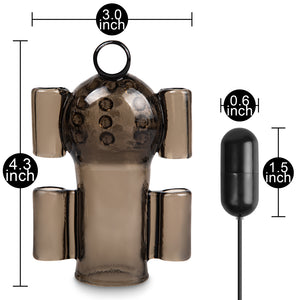 USB Powered 5 Bullet Penis Head Vibrator with Remote, 20 Function