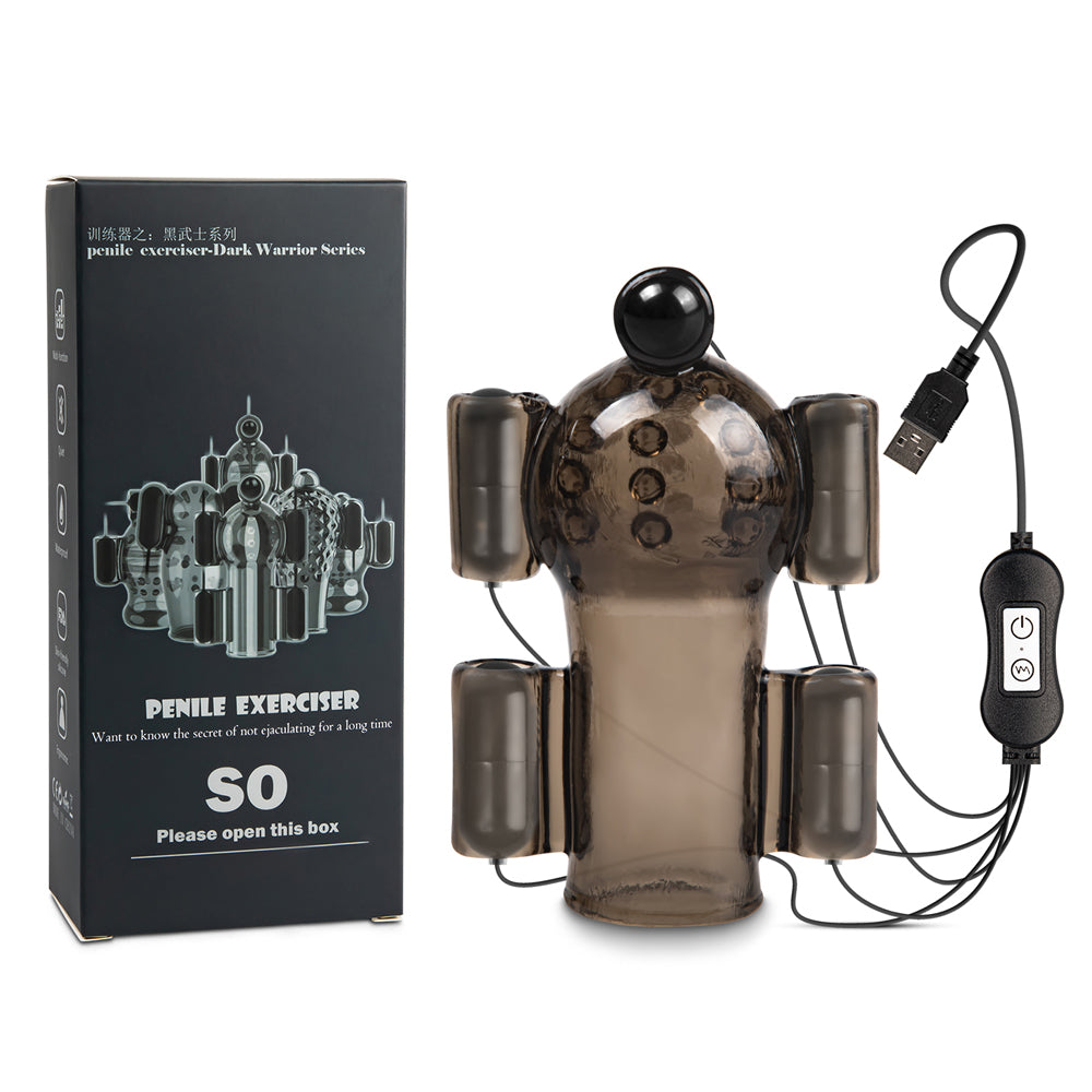 USB Powered 5 Bullet Penis Head Vibrator with Remote, 20 Function honeypleasures USB Powered 5 Bullet Penis Head Vibrator with Remote, 20 Function honeypleasures