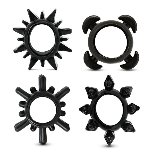 Pattern Penis Ring Multipack (4 Count)