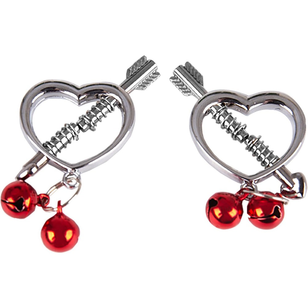 Heart & Arrow Adjustable Nipple Press with Bells