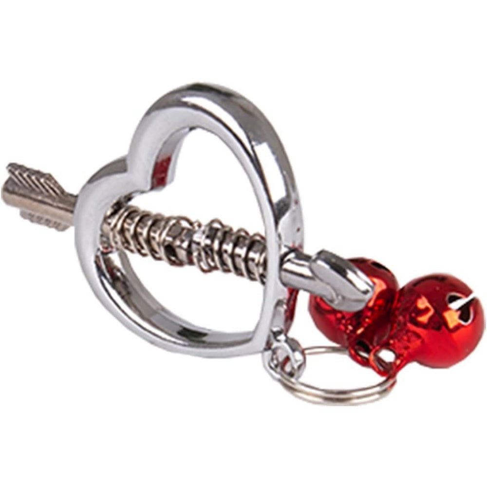 Heart & Arrow Adjustable Nipple Press with Bells