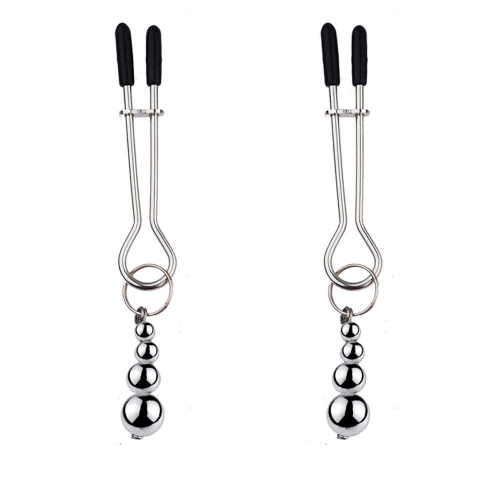 Triple Bead Weighted Adjustable Tweezer Nipple Clamps
