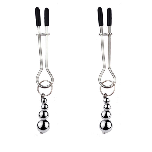 Triple Bead Weighted Adjustable Tweezer Nipple Clamps