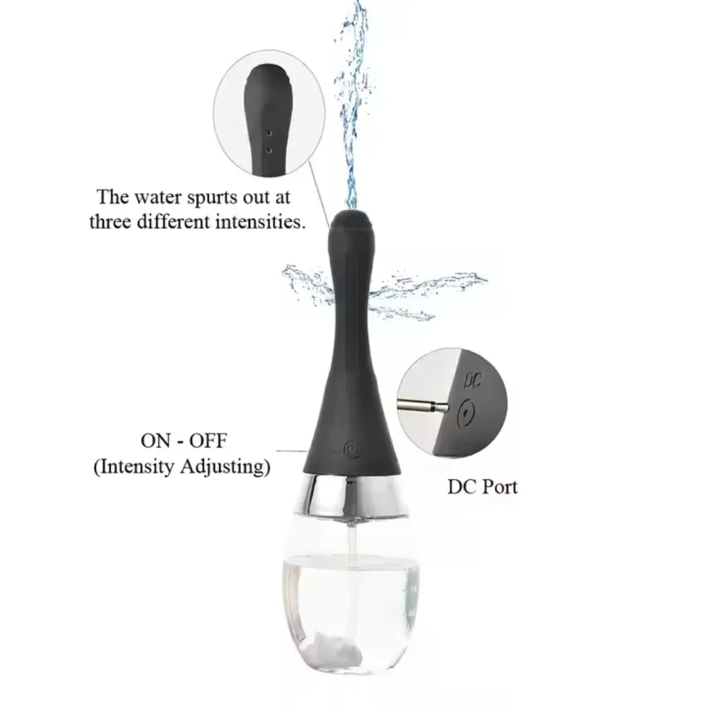 Automatic Rechargeable Anal Douche 10.5 fl oz 3 Function