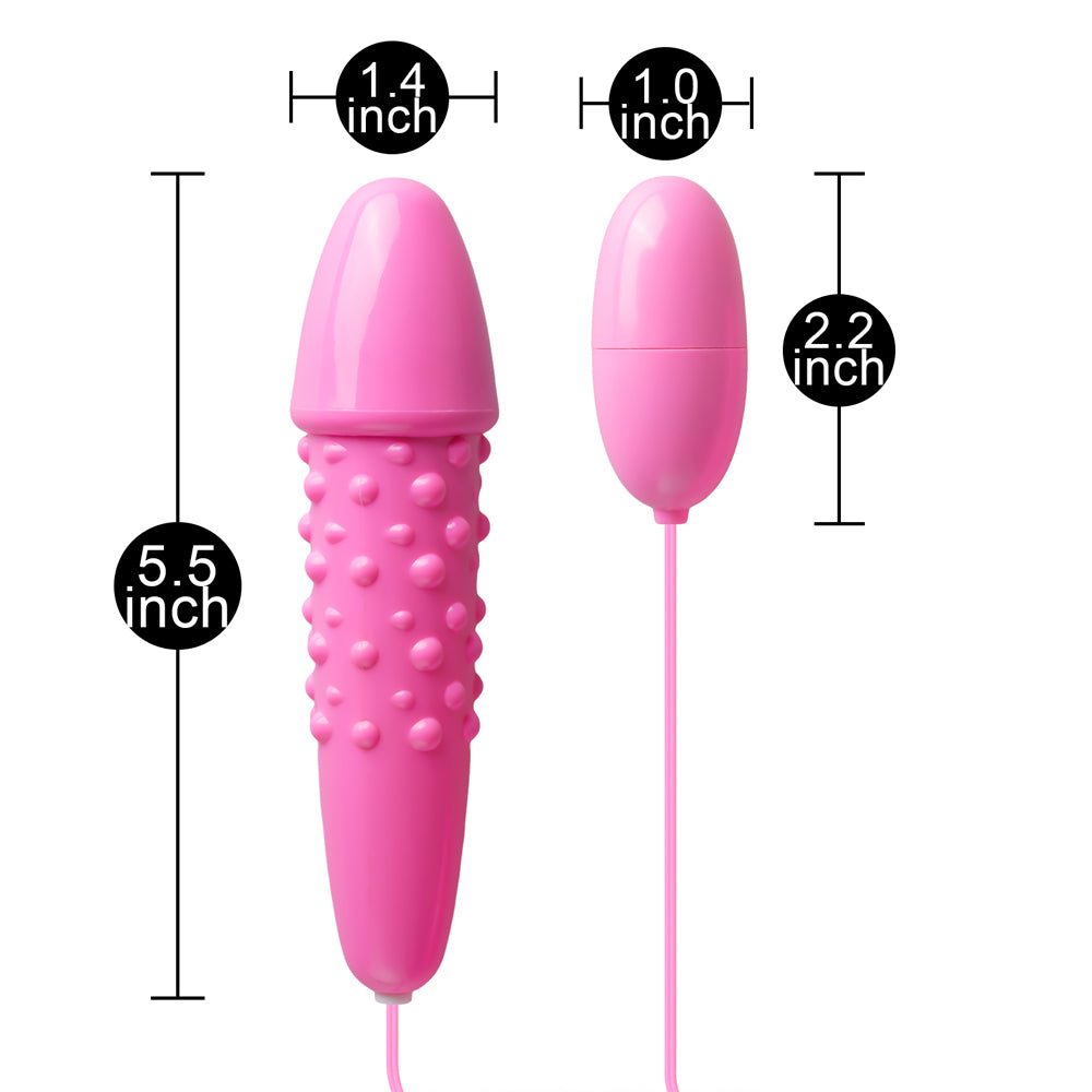 Wired Remote Multi-Speed Battery-Operated Dual Vibrating Eggs