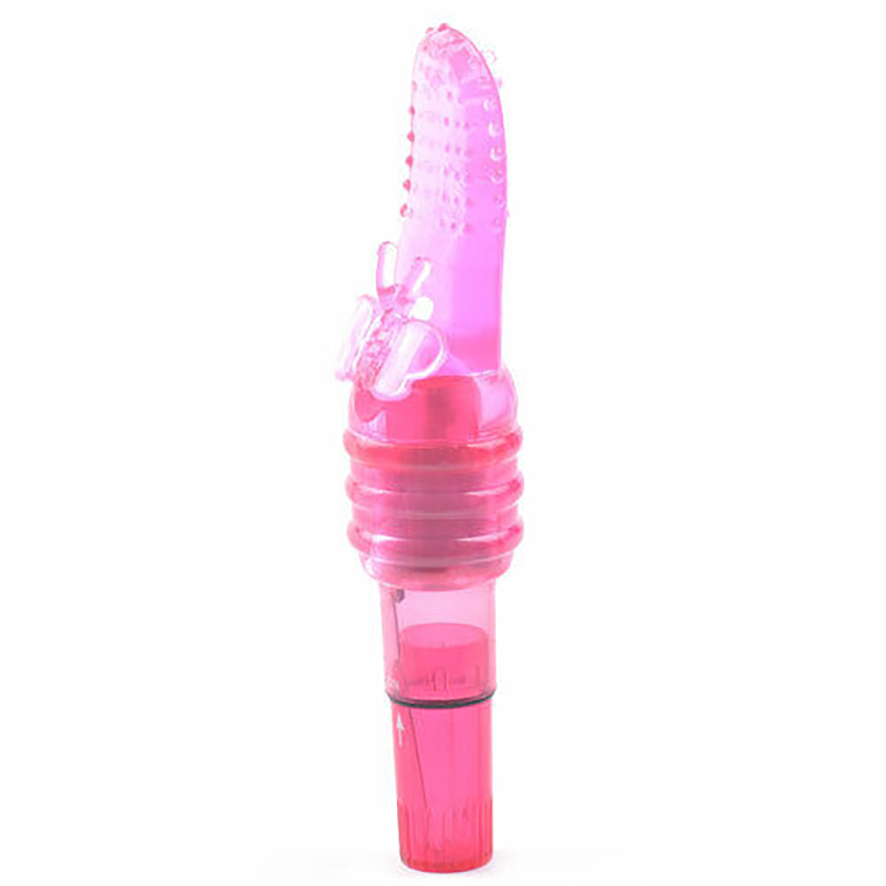 Tongue Vibrator with Fluttering Butterfly, 6.5 inch